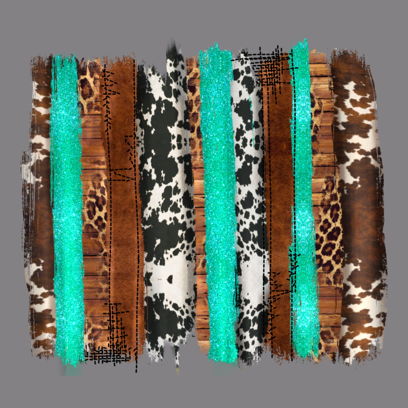 Western Cowhide Wood And Turquoise Glitter Brushstrokes Heavyweight Hoodie by Artiststas | Teevron