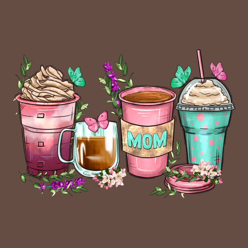 Mom Coffee Cups Long Sleeve Tee by Zillion Design Studio | Teevron