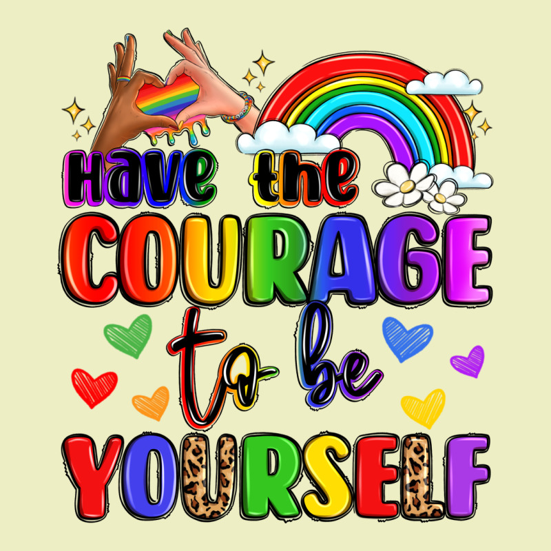 Courage To Be Yourself Rainbow Message Urban Hoodie by LillyAllenDesigns | Teevron