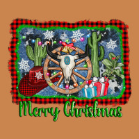Merry Christmas Western Bull Skull Heavyweight Hoodie | Teevron