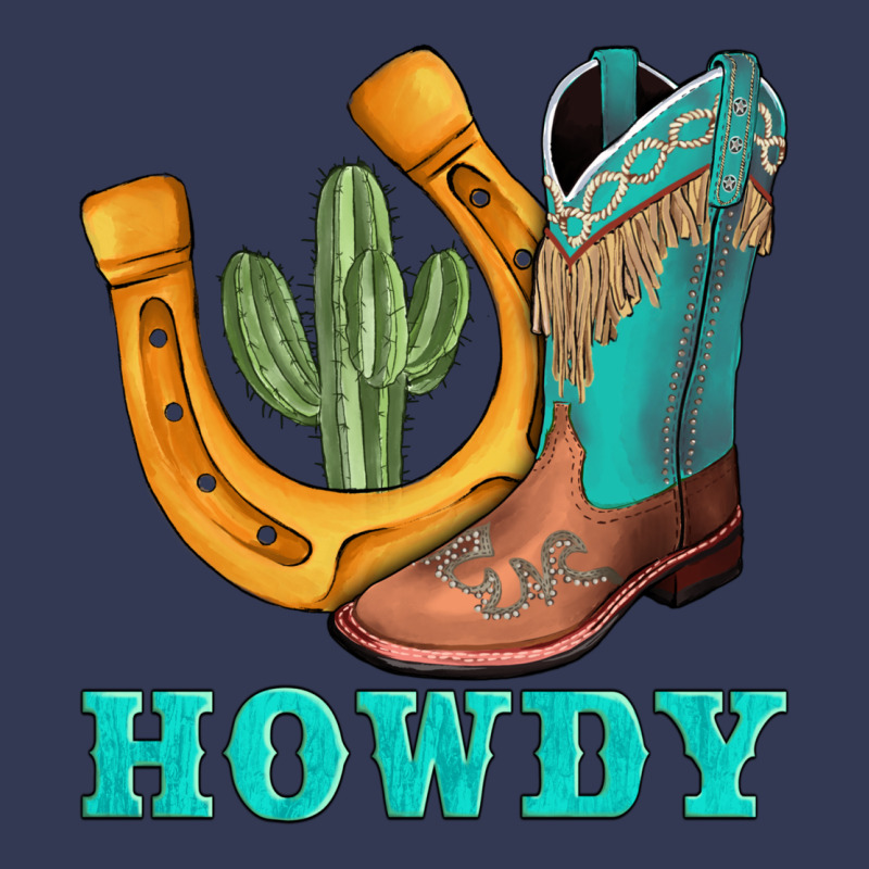 Howdy Turquoise Cowboy Boots Horseshoe Heavyweight Hoodie by AdoDesignShop | Teevron
