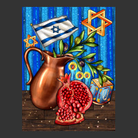 hanukkah table with oil pitcher | Teevron