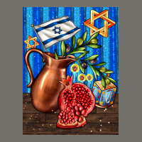 Hanukkah Table With Oil Pitcher Premium Hoodie | Teevron