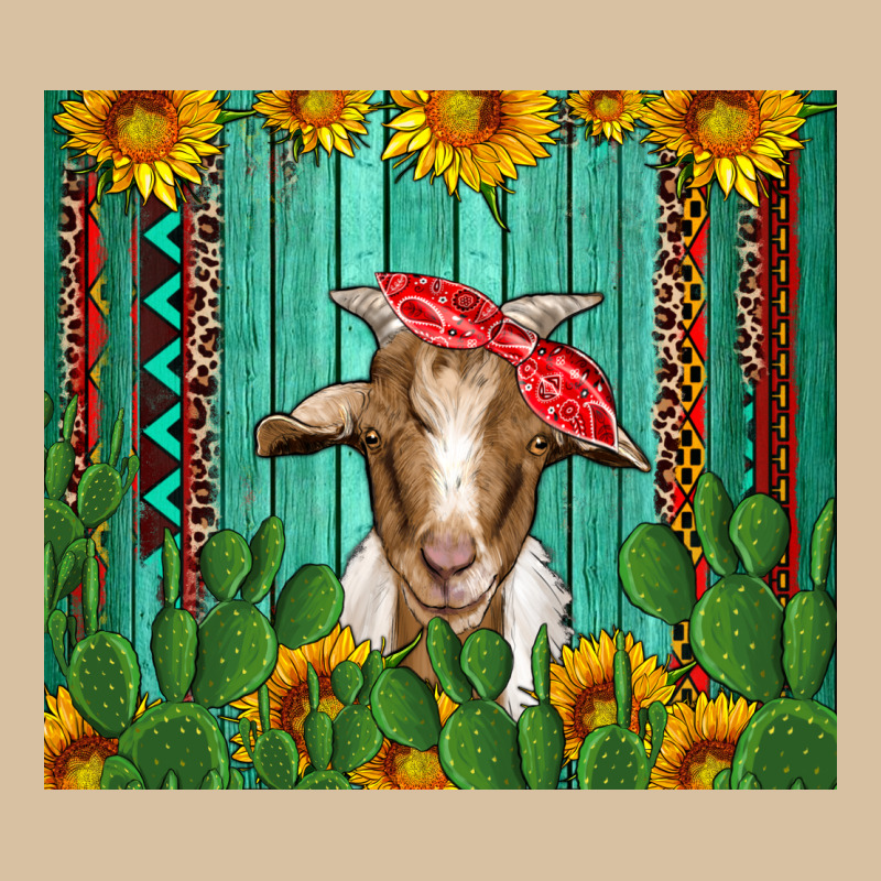 Goat With Sunflower And Cactus Heavyweight Hoodie by Artiststas | Teevron