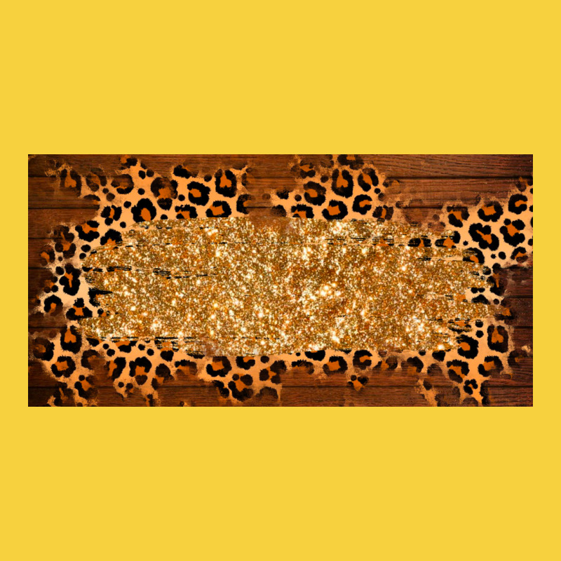 Wooden Leopard Glitter  License Plate Template Premium Sweatshirt by BarkalooDesign | Teevron