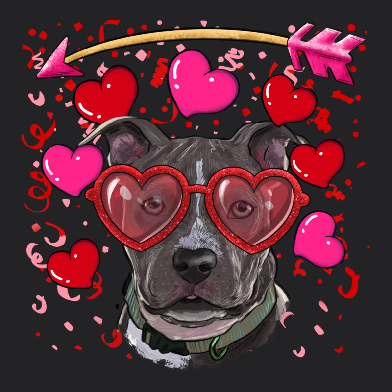 Valentine's Day  Pitbull Vintage Tee by RanaPortraitStore | Teevron
