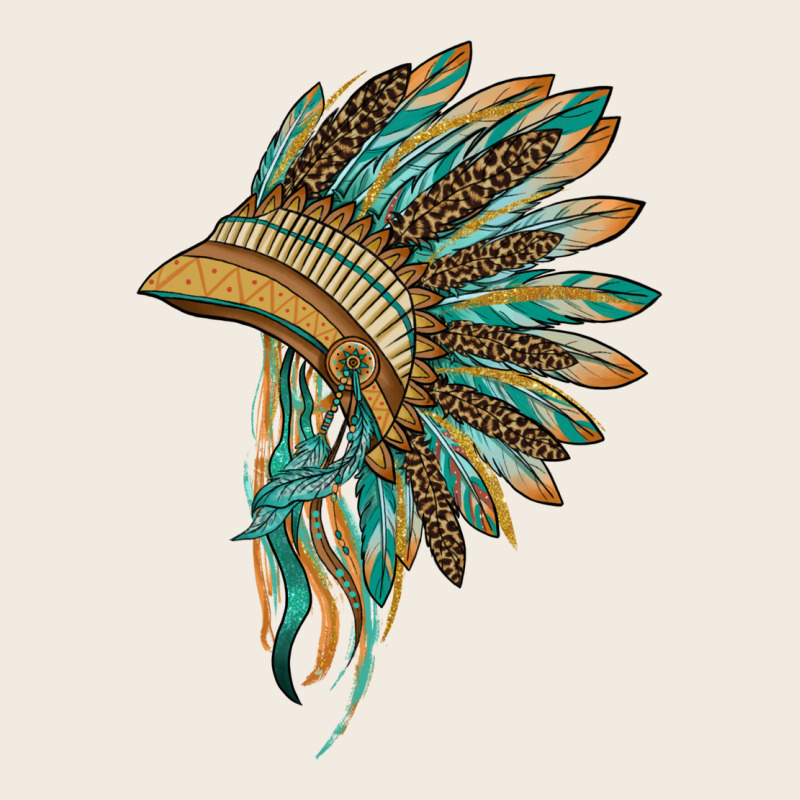 Indian Leopard Headdress Blue Premium Sweatshirt by BarkalooDesign | Teevron