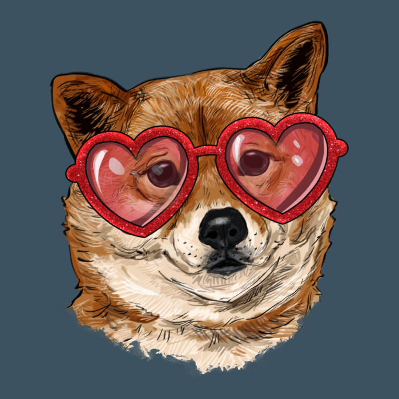 Shiba Inu With Love Glasses Urban Heavy Tee by RanaPortraitStore | Teevron