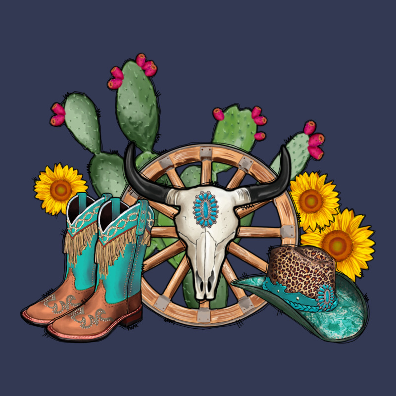 Wheel Bull Skull Western Cowboy Heavyweight Hoodie by AdoDesignShop | Teevron