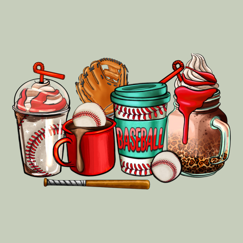 Baseball Coffee Cup Ladies Tee by AdoDesignShop | Teevron
