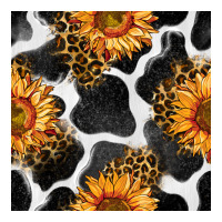 cowhide leopard sunflower seamless pattern | Teevron