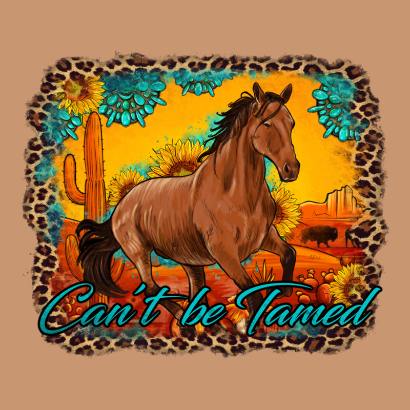 Can't Be Tamed Horse With Sunflowers Turquoise Gemstone Western Sunset Heavyweight Hoodie by Artiststas | Teevron