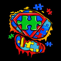 Autism Superhero Ripped Tshirt Long Sleeve Tee | Teevron
