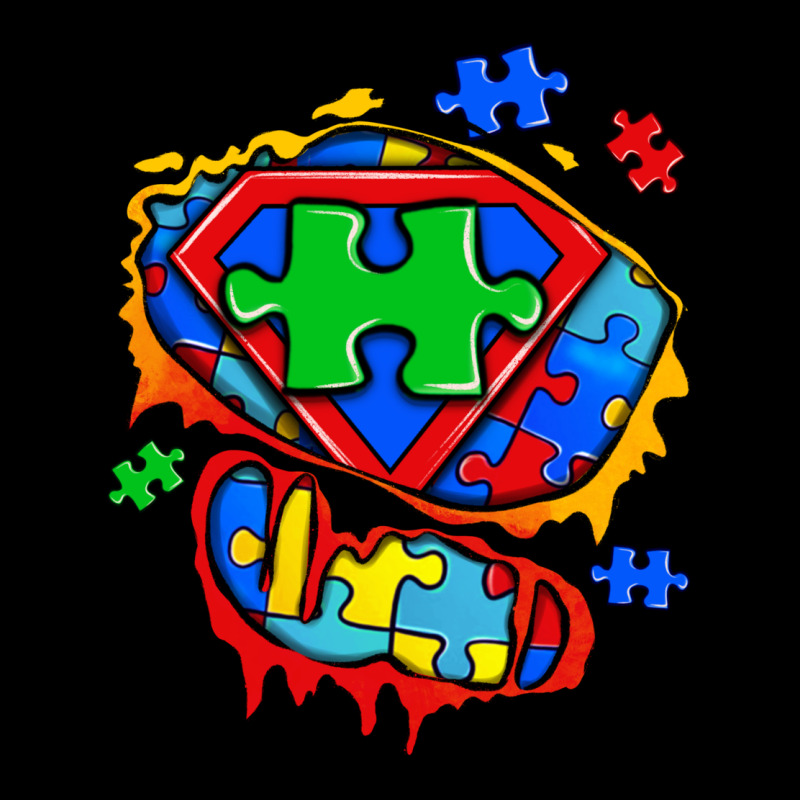 Autism Superhero Ripped Tshirt Long Sleeve Tee by Zillion Design Studio | Teevron