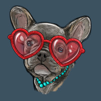 French Bulldog With Love Glasses Urban Heavy Tee | Teevron