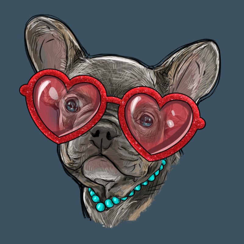 French Bulldog With Love Glasses Urban Heavy Tee by RanaPortraitStore | Teevron