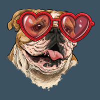 English Bulldog With Love Glass Urban Heavy Tee | Teevron