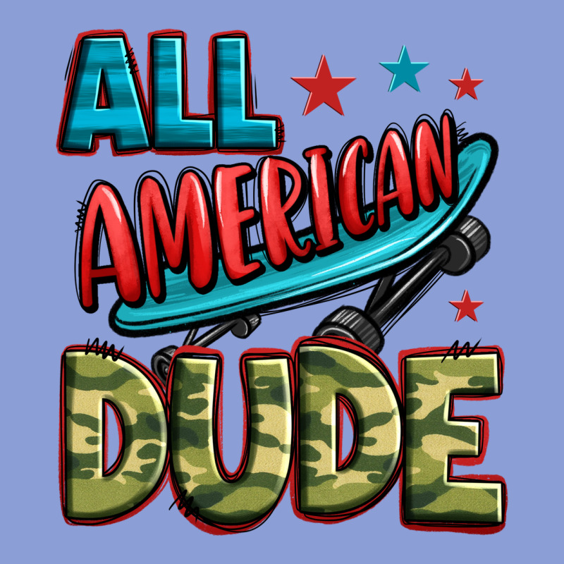 All American Dude Long Sleeve Tee by Zillion Design Studio | Teevron