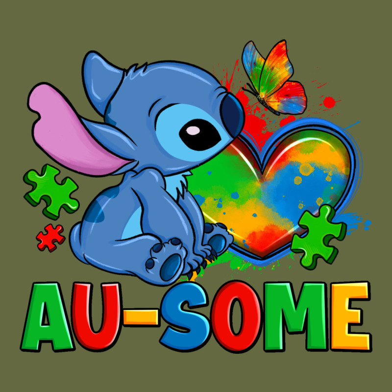 Ausome Stitch Autism Long Sleeve Tee by Zillion Design Studio | Teevron