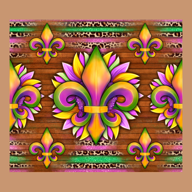 Mardi Gras Sunflowers Fleur, De Lis Glitter Leopard Background Heavyweight Hoodie by Artiststas | Teevron
