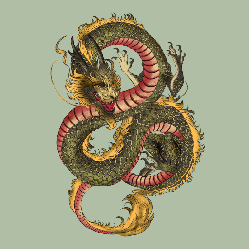 Green And Yellow Dragon Urban Heavy Tee by RanaPortraitStore | Teevron