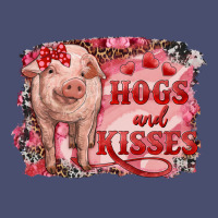 Valentines Day Pig Hogs And Kisses Vintage Tee | Teevron