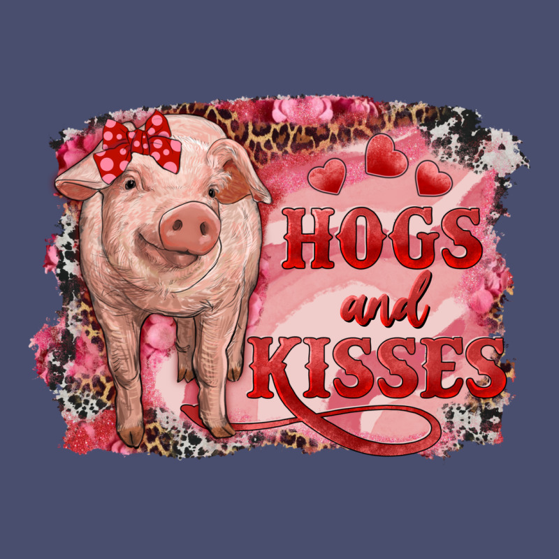 Valentines Day Pig Hogs And Kisses Vintage Tee by RanaPortraitStore | Teevron