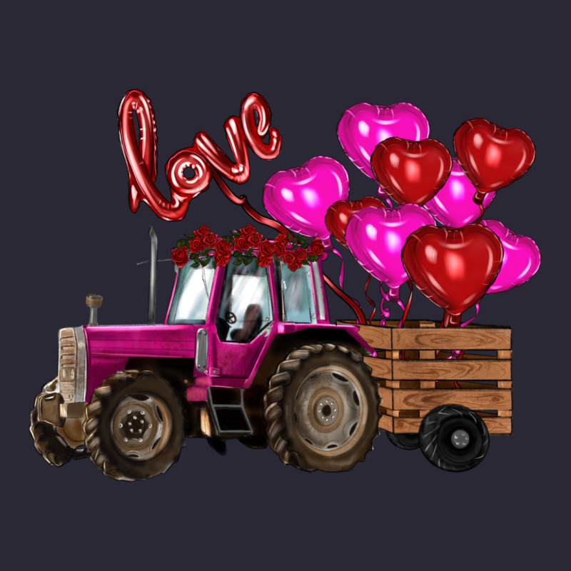 Valentine's Day Pink Tractor With Pin Heart Balloons Vintage Tee by RanaPortraitStore | Teevron