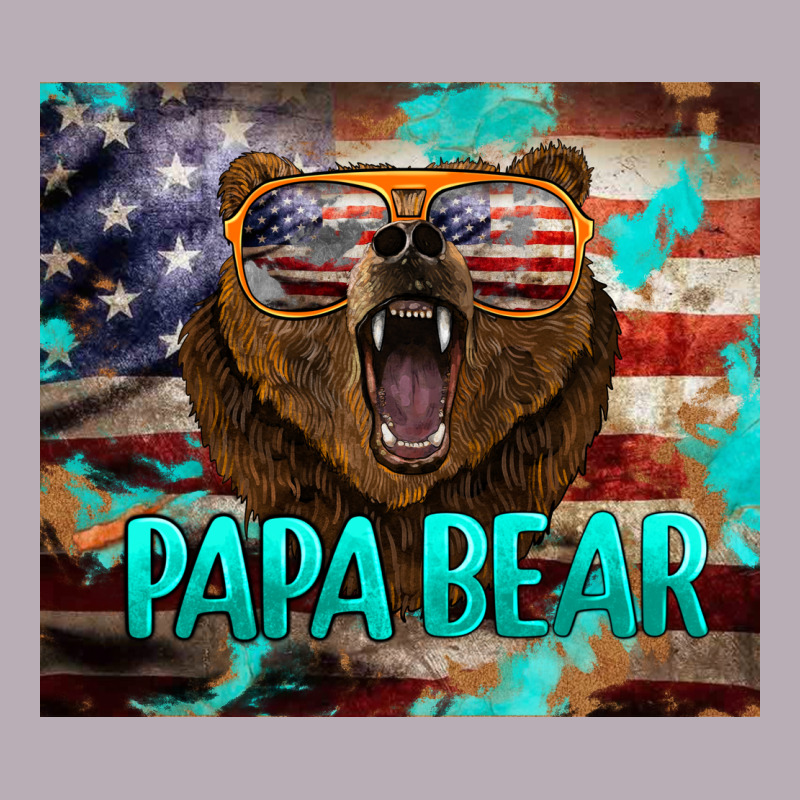 Papa Bear American Flag  Tumbler Vintage Tee by BarkalooDesign | Teevron