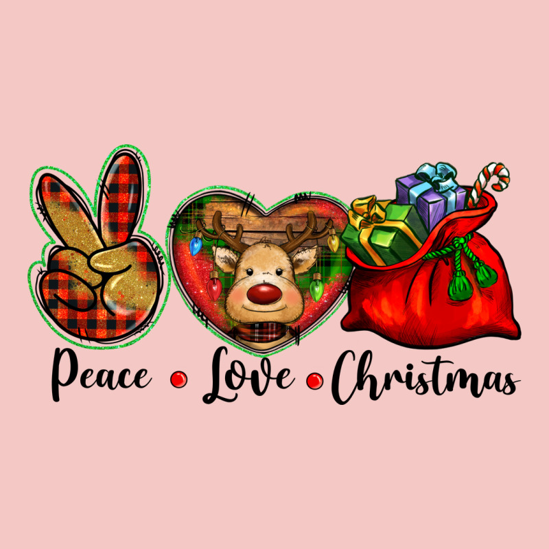 Peace Love Christmas Urban Heavy Tee by BarkalooDesign | Teevron