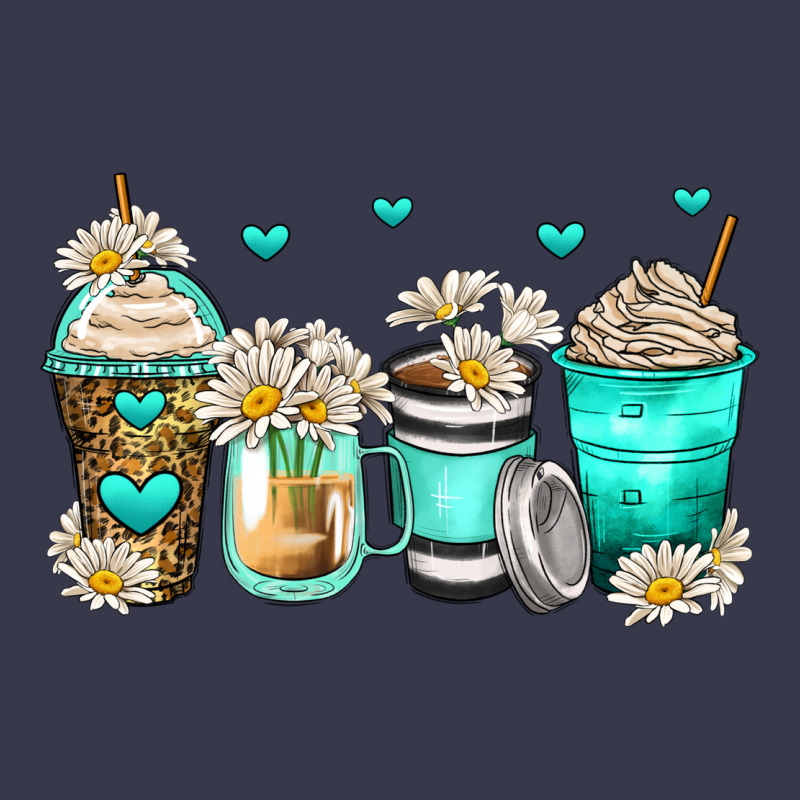 Daisy Coffee Cups Long Sleeve Tee by Zillion Design Studio | Teevron