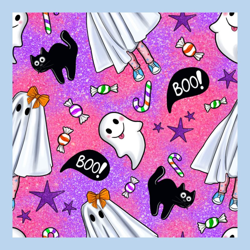Cute Ghost Halloween Seamless Pattern Classic Tee by BundleAndBundleShop | Teevron