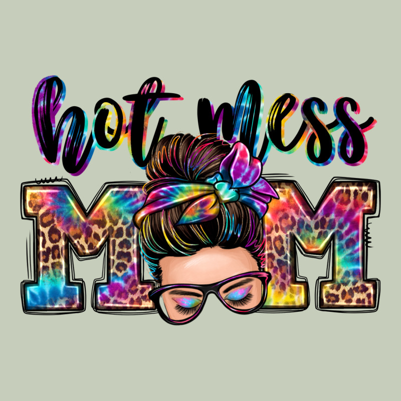 Hot Mess Mom Messy Bun Long Sleeve Tee by Zillion Design Studio | Teevron
