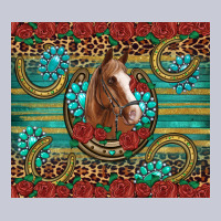 Western Horse Horseshoe Roses Gemstones Glitter Wooden Heavyweight Hoodie | Teevron