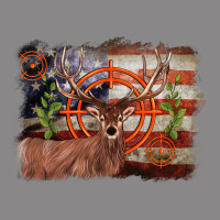 Deer Hunting Target American Flag  Background Vintage Tee | Teevron
