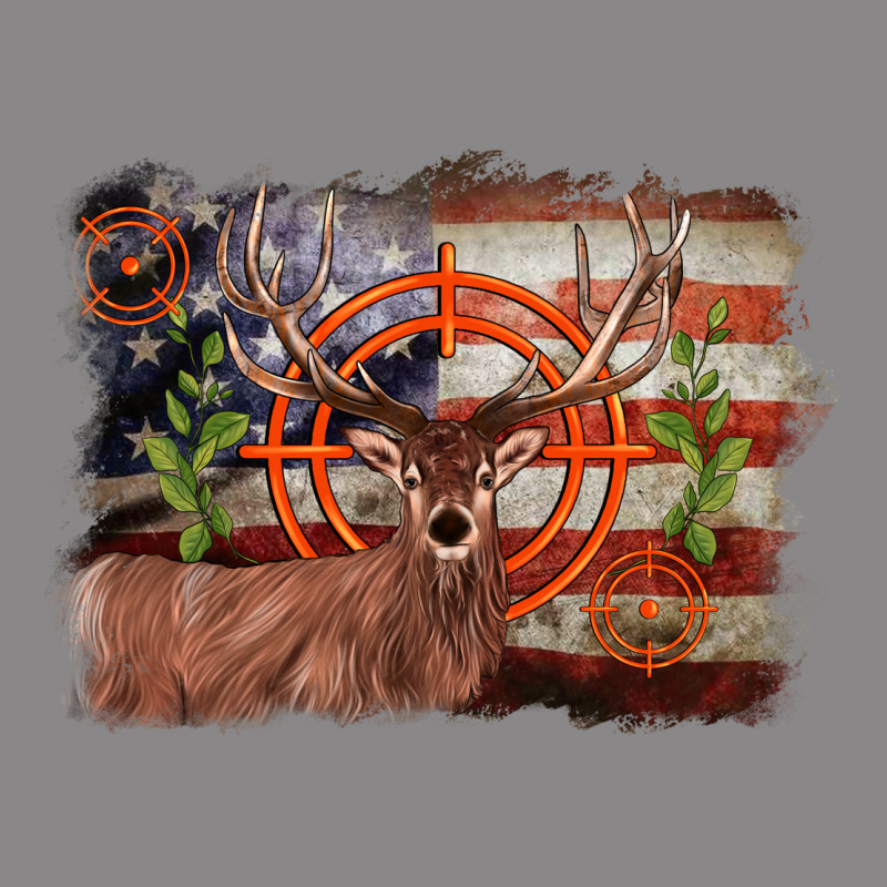 Deer Hunting Target American Flag  Background Vintage Tee by BarkalooDesign | Teevron