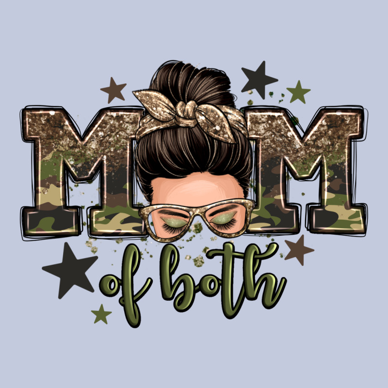 Mom Of Both Boys Messy Bun Long Sleeve Tee by Zillion Design Studio | Teevron