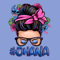 Ohana Stitch Messy Bun Long Sleeve Tee | Teevron