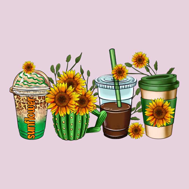 Sunflowers Coffee Cups Ladies Tee by AdoDesignShop | Teevron