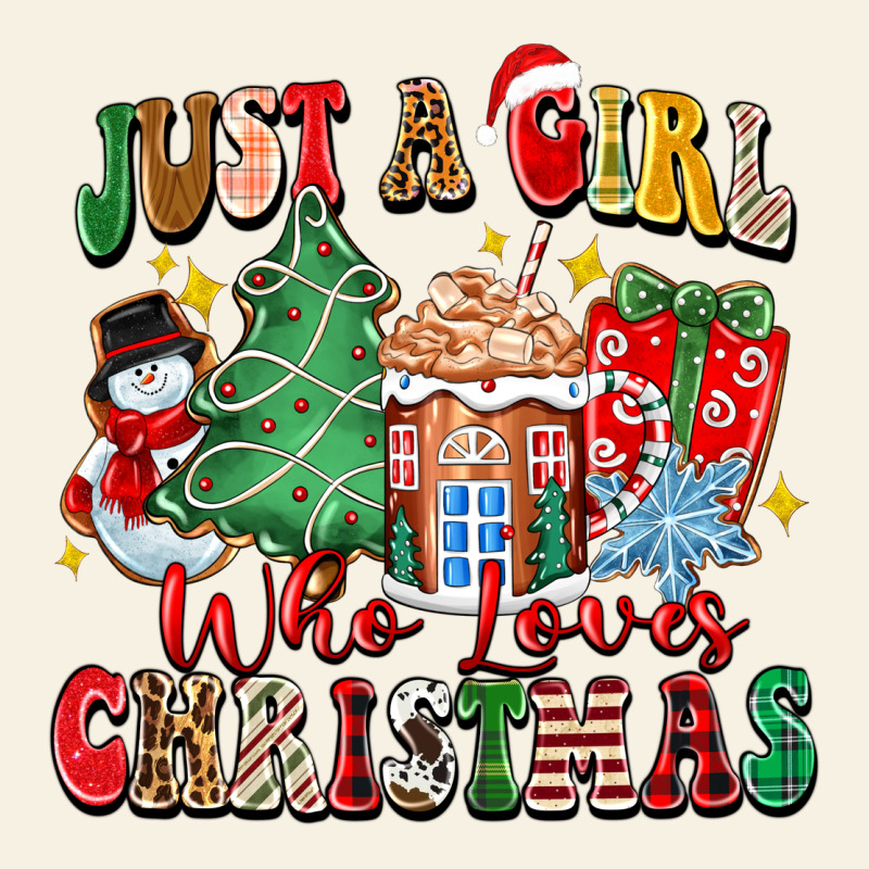 Just A Girl Who Loves Christmas Vintage Tee by Zillion Design Studio | Teevron