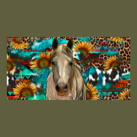 Horse With Sunflowers Aztec And Cowhide Vintage Tee | Teevron