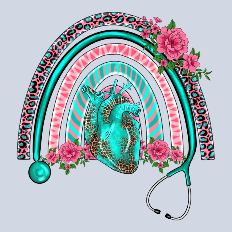 Nurse Life Spring Stethoscope Heart Rainbow Premium Sweatshirt by BarkalooDesign | Teevron
