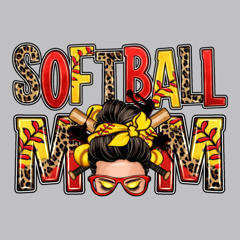 Softball Mom Messy Bun Long Sleeve Tee by Zillion Design Studio | Teevron