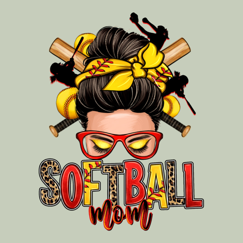 Softball Mom Messy Bun Long Sleeve Tee by Zillion Design Studio | Teevron