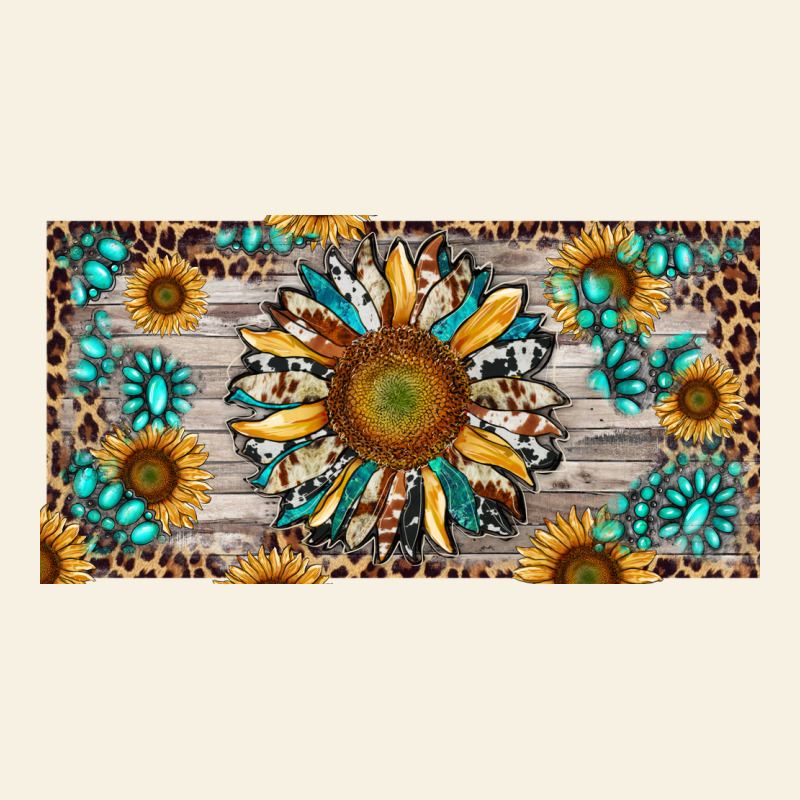 Western Sunflower And Gemstone License Plate Vintage Tee by RanaPortraitStore | Teevron