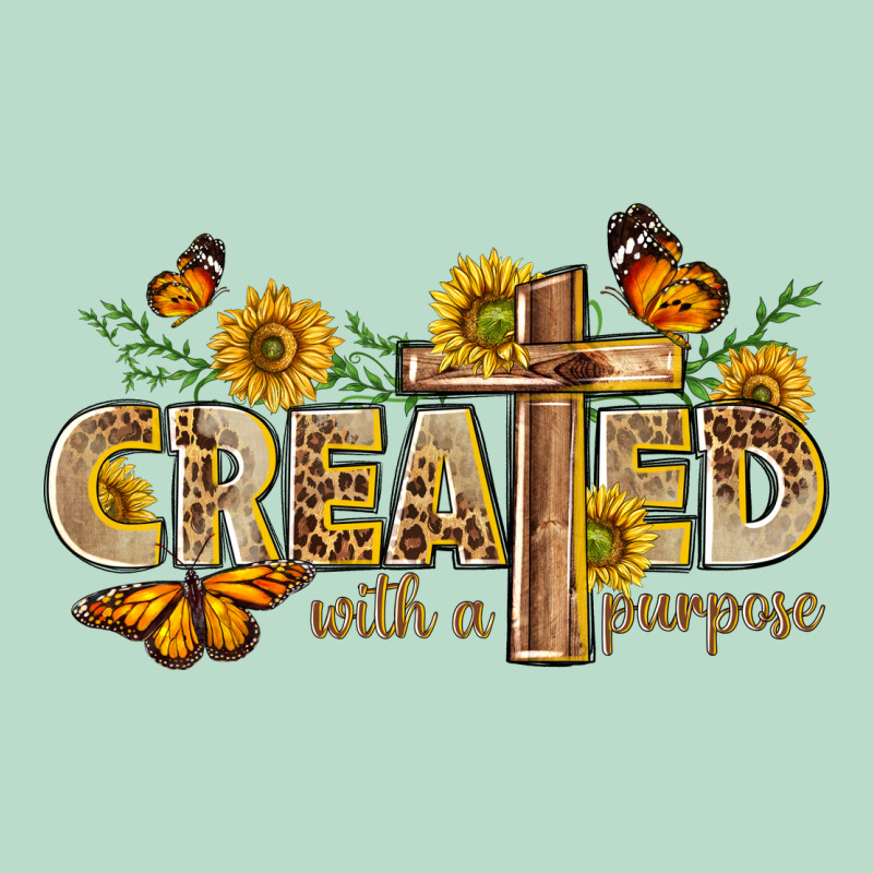 Created With A Purpose With Sunflower And Butterfl Premium Hoodie by NancyCooperArtShop | Teevron