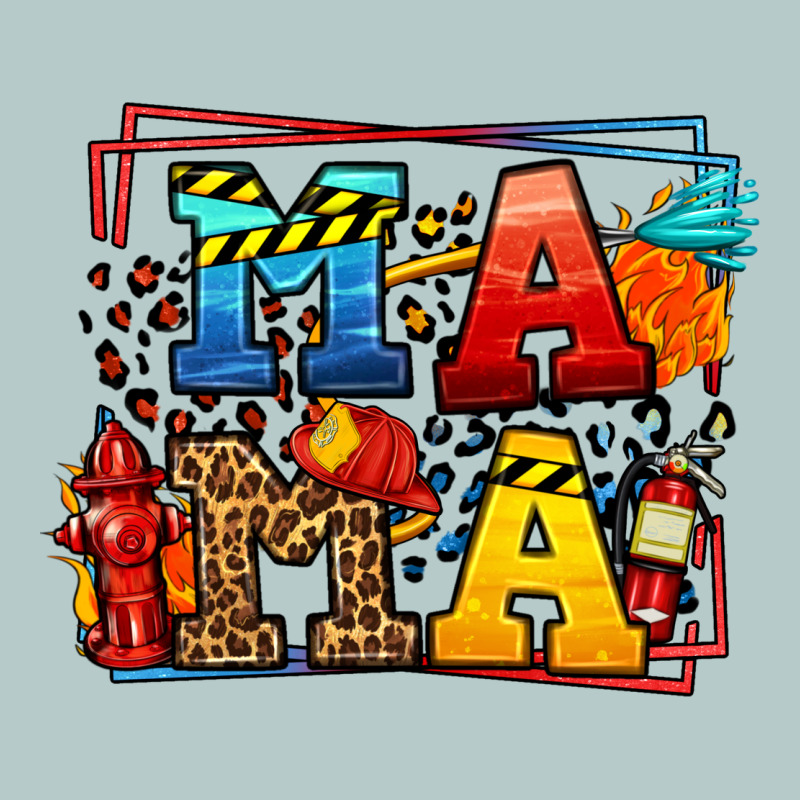 Leopard Frame Firefighter Mama Mother's Day Heavy Core Tee by LillyAllenDesigns | Teevron