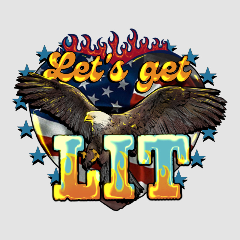 Lets Get Lit America Eagle Premium Sweatshirt by NancyCooperArtShop | Teevron