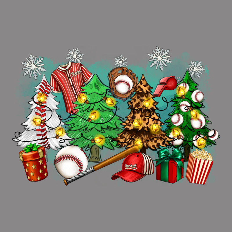 Christmas Trees With Baseball Vintage Tee by Zillion Design Studio | Teevron