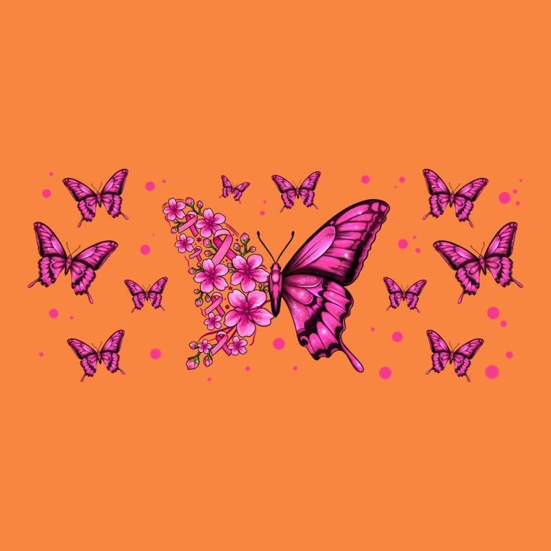 Floral Breast Cancer Butterfly Premium Sweatshirt by Jasminsmagicworld | Teevron